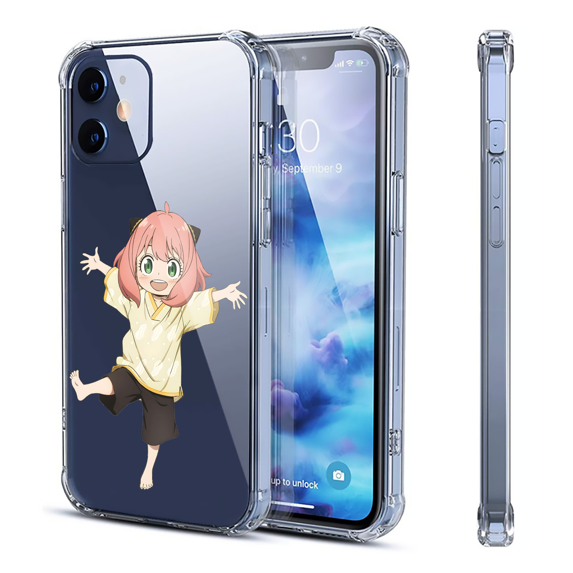 （画像用） SPY×FAMILY间谍家家酒 【iPhone 12シリーズ対応】透明スマホケース（クリアソフトケース）